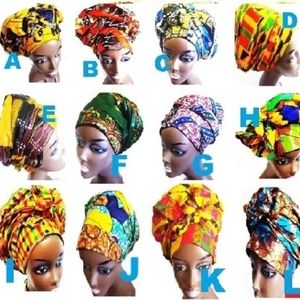 African Fabric prints Kente Ankara Head Wrap